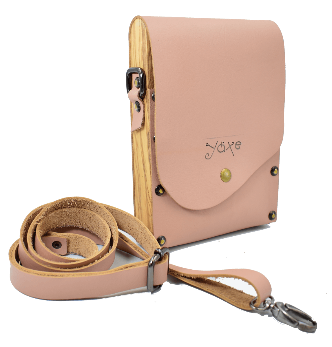 Pink leather belt sales bag