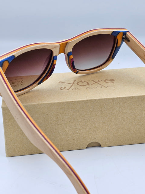 Beige wooden sunglasses