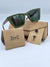 Pandora in green wooden sunglasses