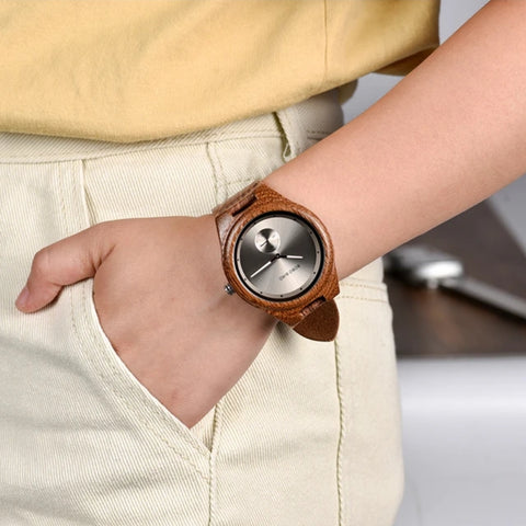 BOBO BIRD Wooden Watches Men Women Timepieces Luxury Leather Strap