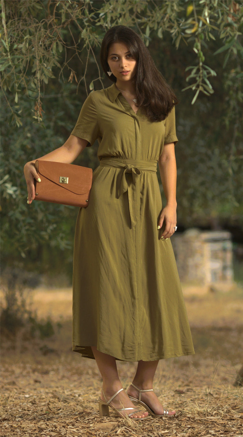 Handmade Brown Teracotta clutch Leather Women Bag