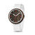 White Silicone Band Women Wood Watch
