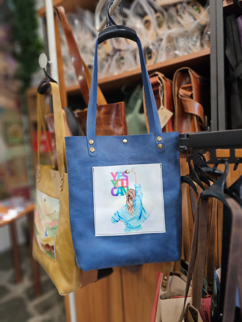 Yes you can leather tote shopping bag