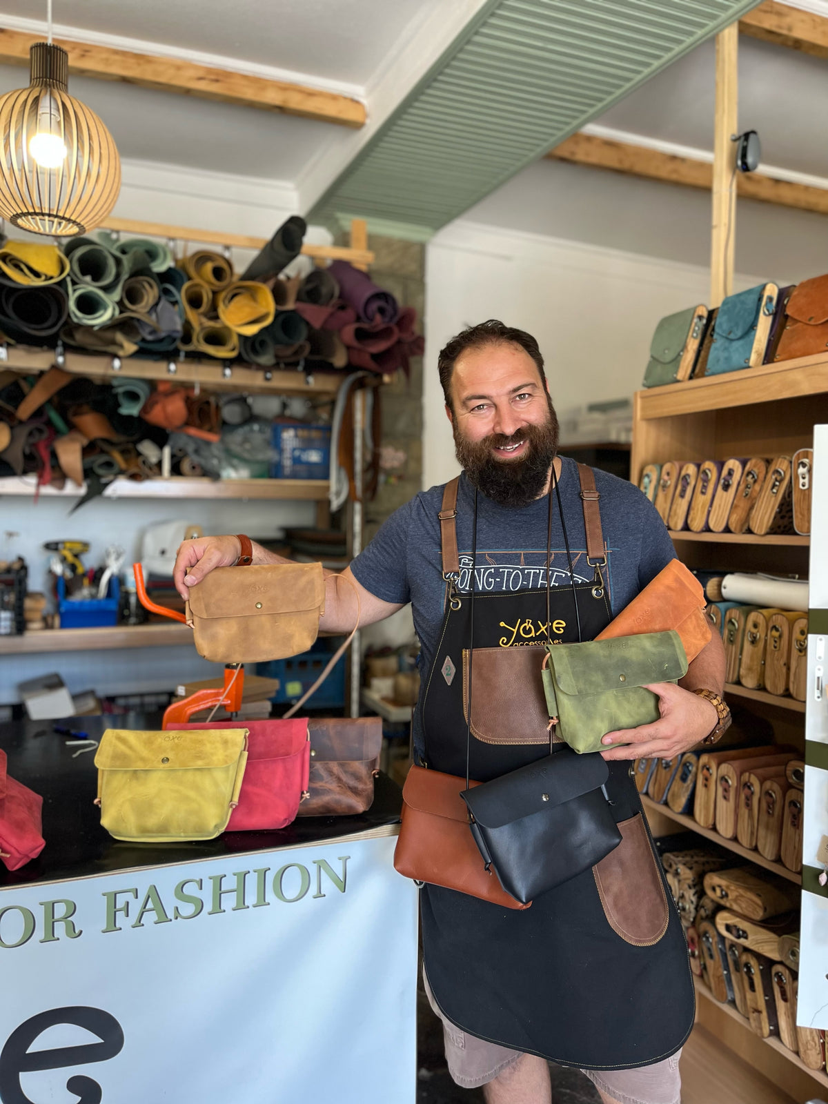 Black women's leather crossbody bag - Handmade bags & jewelry Bags