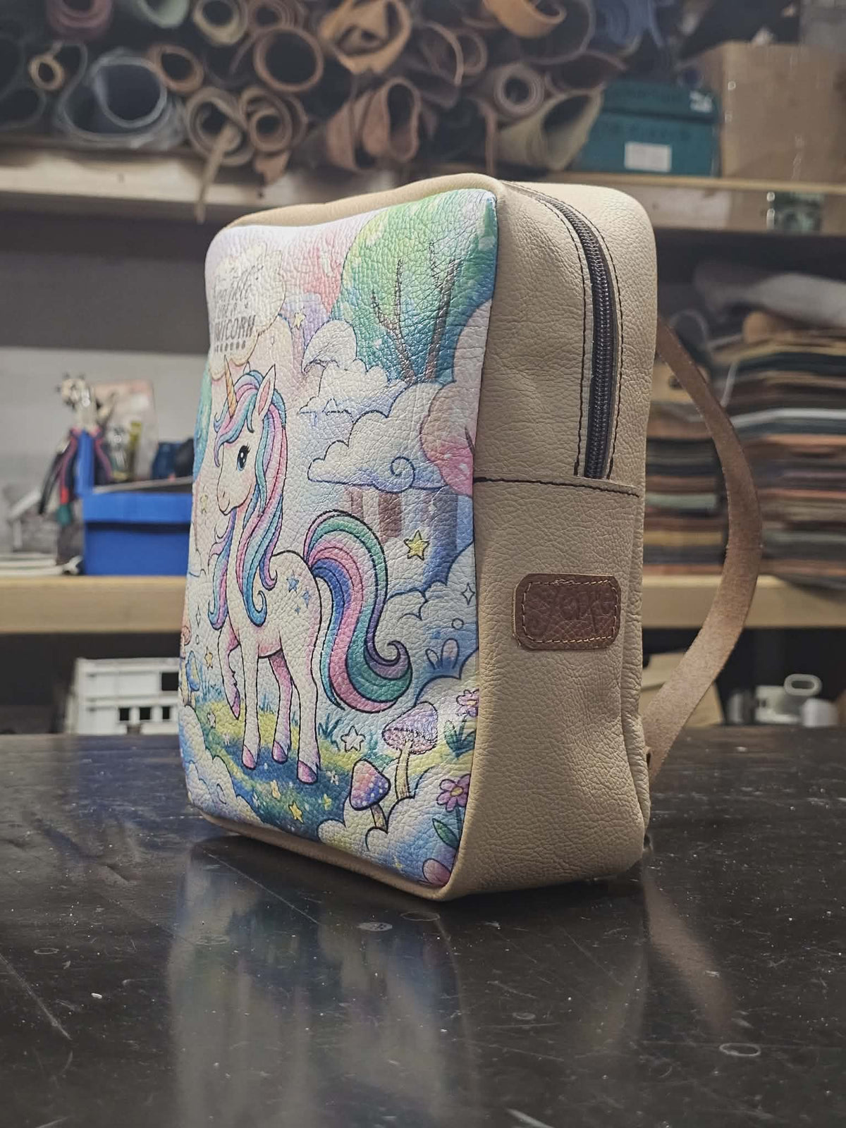 Handmade Unicorn Leather Backpack | Premium Toddler Bag (Ages 0-5) - Handmade bags & jewelry Bags