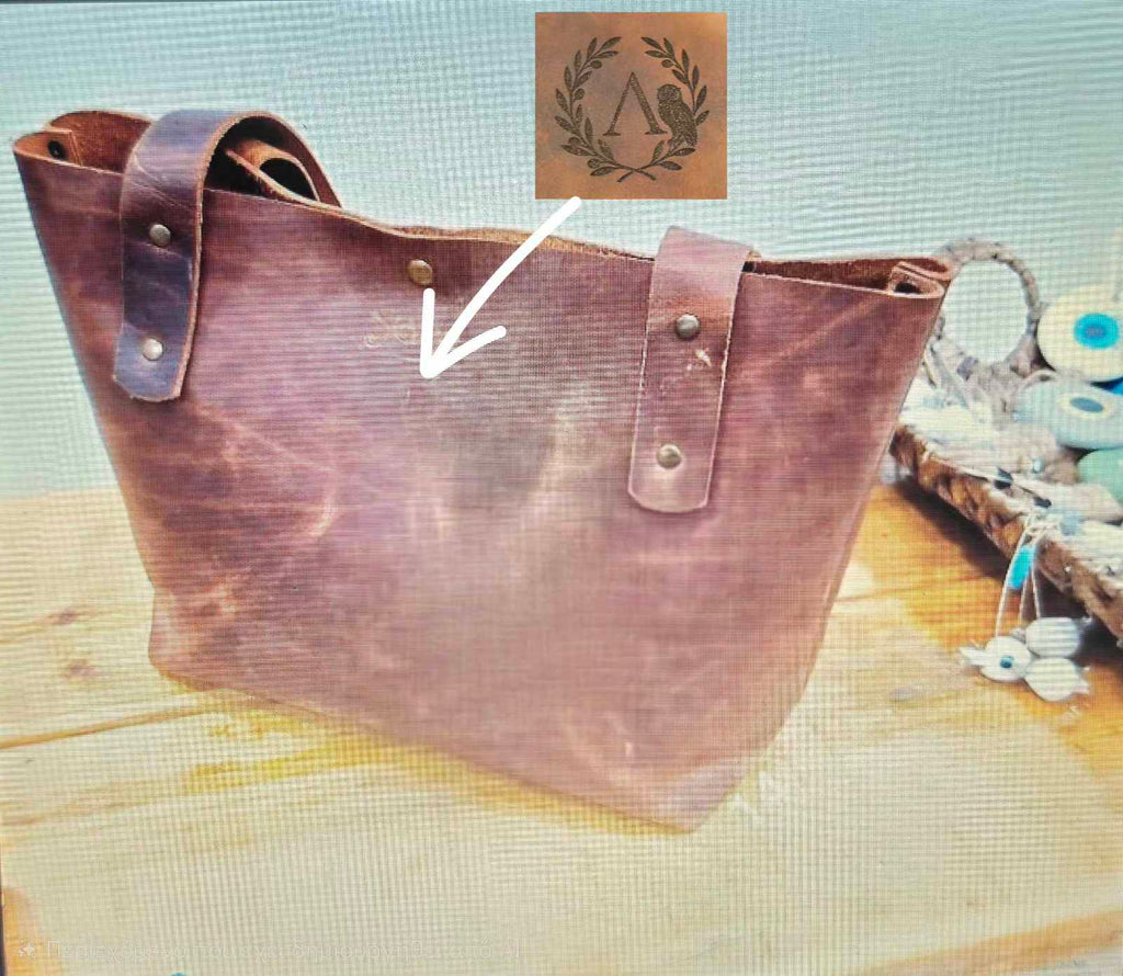 Brown leather tote women bag Crazy horse with Personilization - Handmade bags & jewelry Bags