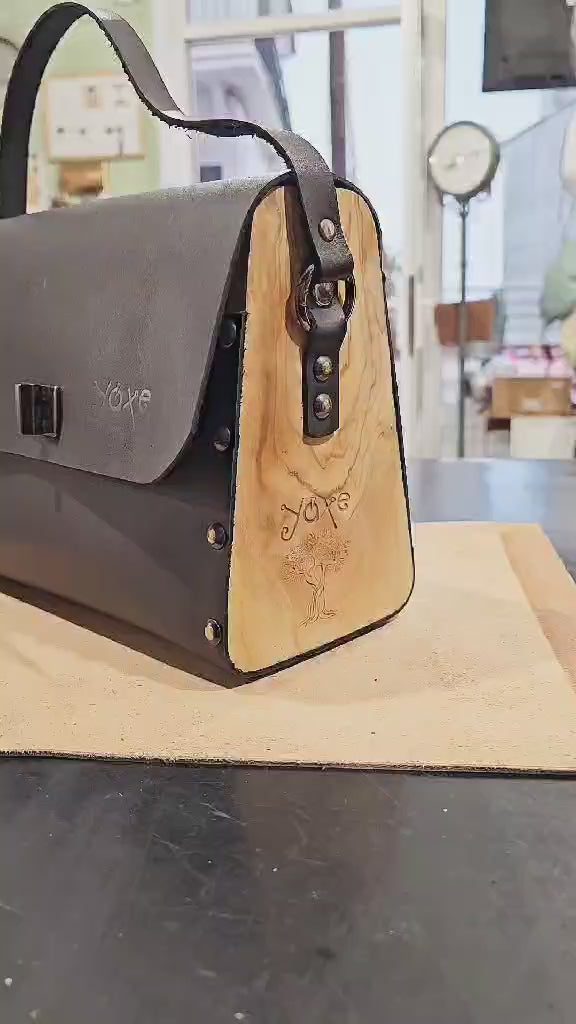 black women olive wood bag