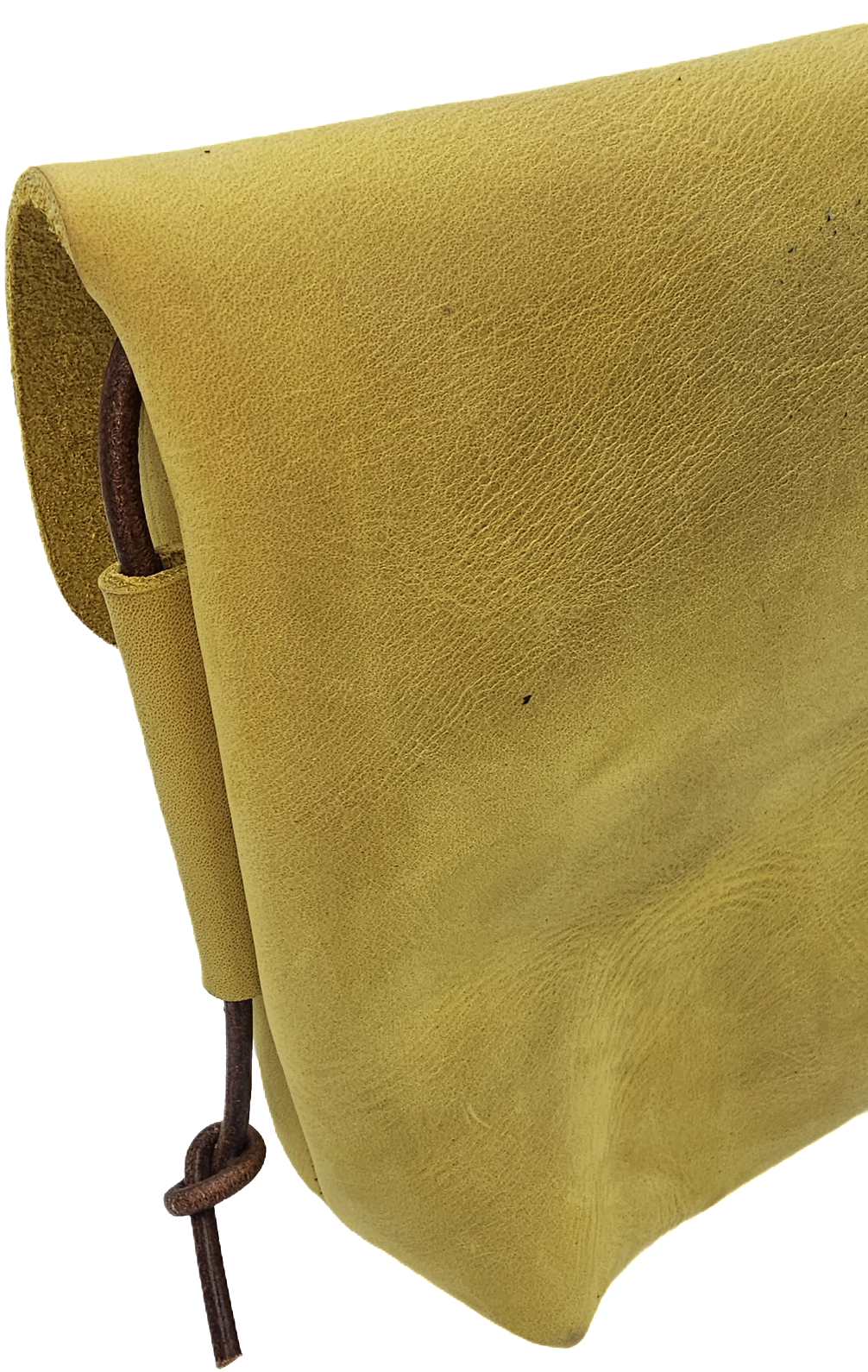 Yellow leather crossbody women's bag