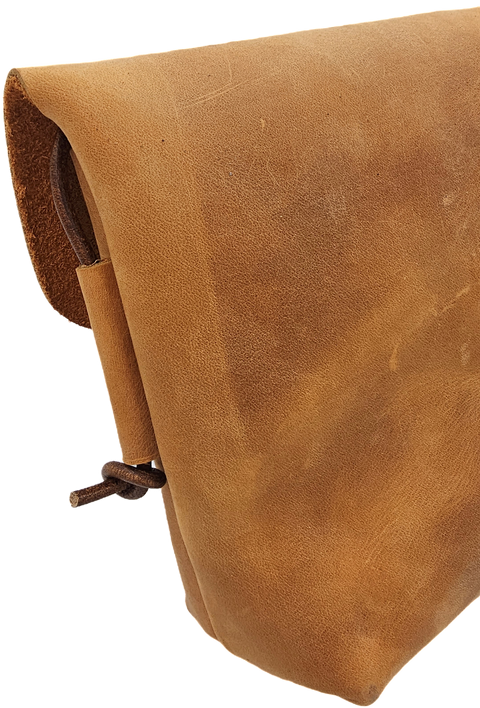 Crossbody women's bag in orange leather colour