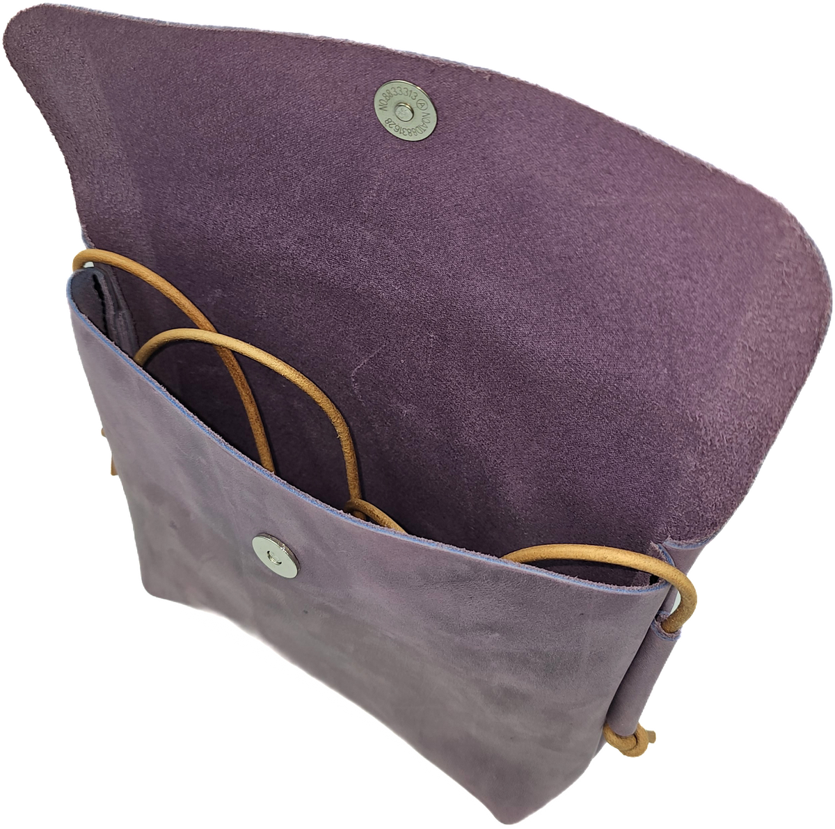 Purple leather crossbody women's bag