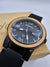 Men's maple case wooden watch with genuine leather strap