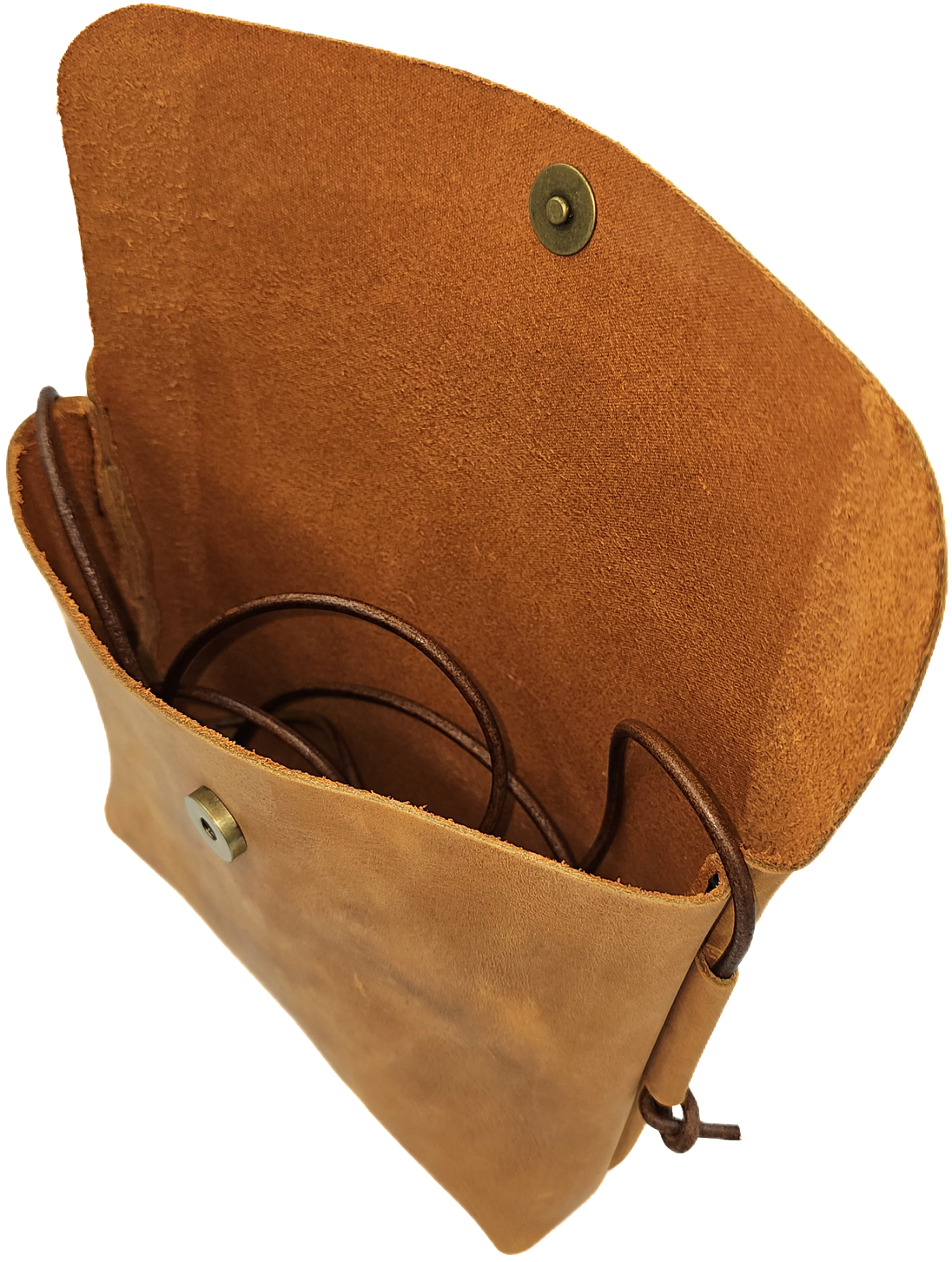 Crossbody women's bag in orange leather colour