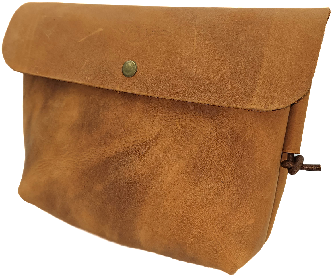 Crossbody women's bag in orange leather colour