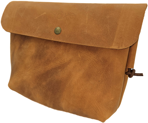 Crossbody women's bag in orange leather colour