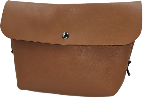 Brown crossbody women's leather bag