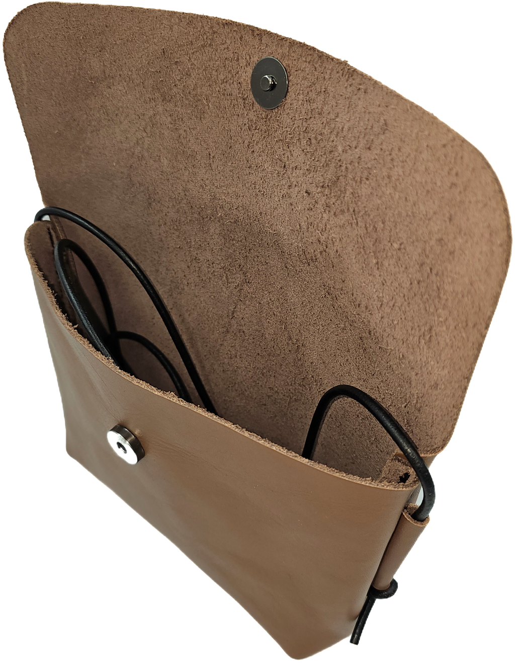 Brown crossbody women's leather bag