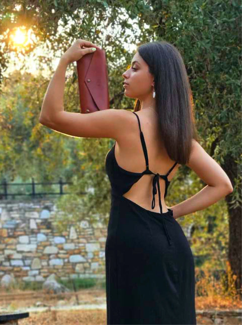 Tampa brown leather small women clutch - Handmade bags & jewelry Bags