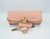 Pink cylinder leather and wood women bag