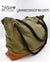 Tote leather army canvas bag with rope