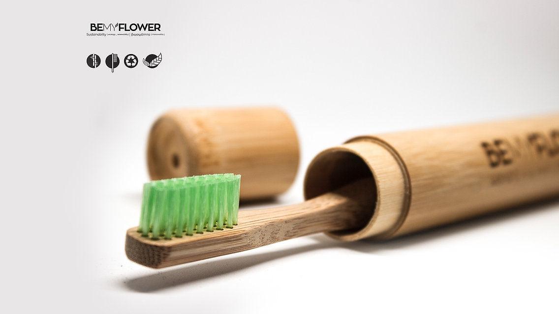 Adult Bamboo Toothbrush BeMyFlower - Handmade bags & jewelry Green Products