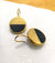 Concrete jewelry earrings from gold plated brass