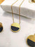 Concrete jewelry set of pendant - earrings - ring