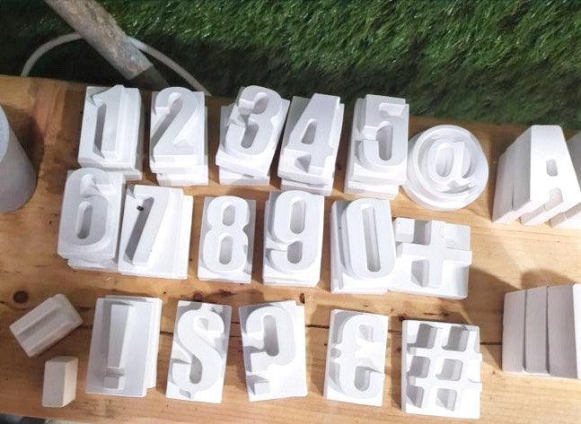 Concrete letters and cement numbers :) - Handmade bags & jewelry Deco Items