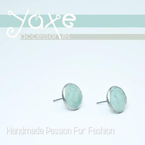 Concrete stud earrings