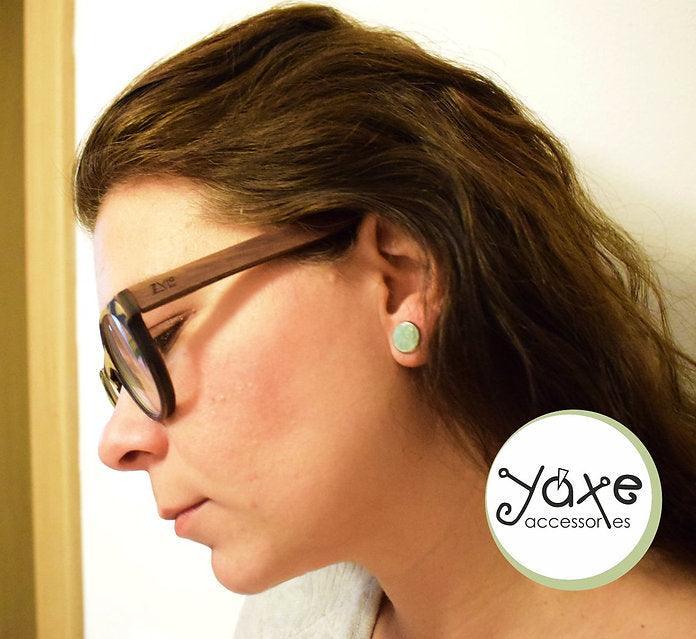 Concrete stud earrings