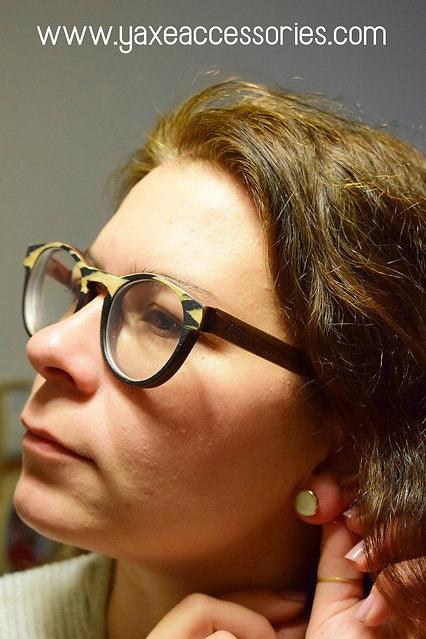 Concrete stud earrings