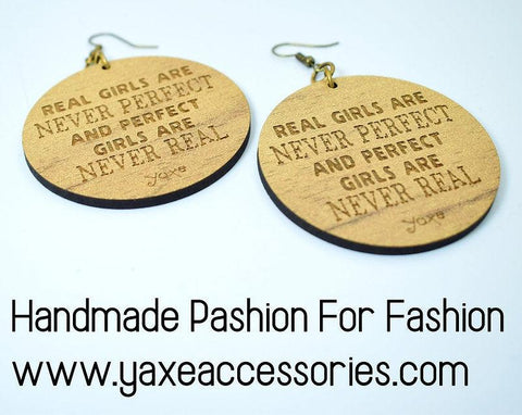 Custom wood earrings - personalized jewels
