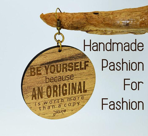 Custom wood earrings - personalized jewels