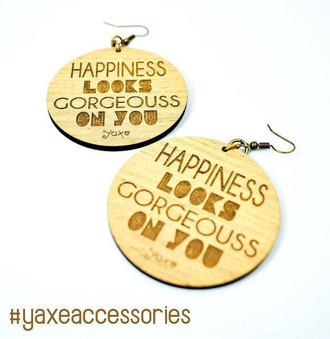 Custom wood earrings - personalized jewels
