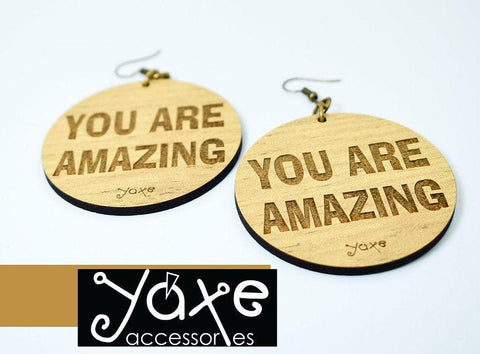 Custom wood earrings - personalized jewels