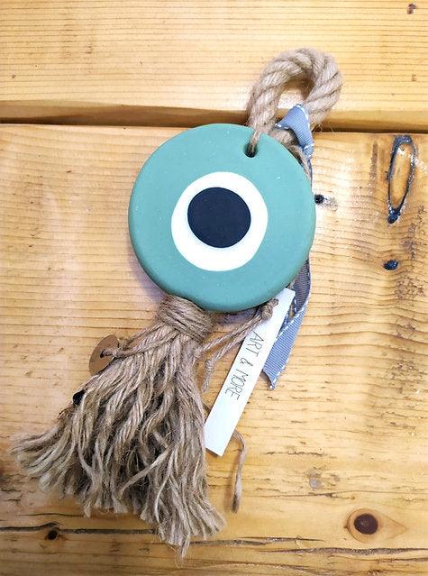 Evil eye Greek traditional lucky charm - Mati Circle Big