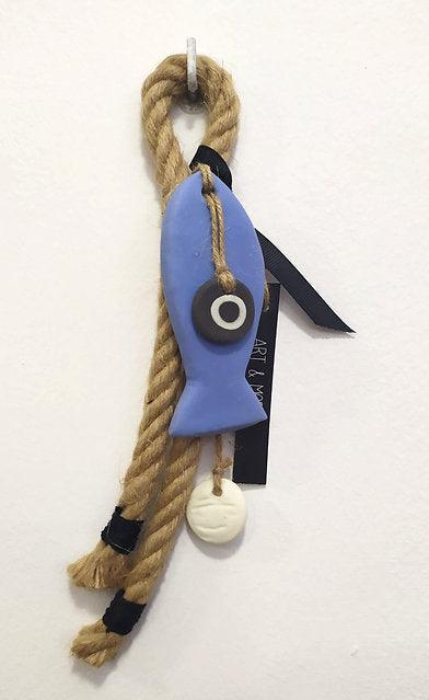 Evil eye Greek traditional lucky charm - Mati Fish Small
