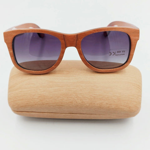 Brown design tricolor wooden sunglasses brown