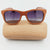 Brown design tricolour wooden sunglasses brown