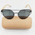 Black metallic and bamboo wooden sunglasses