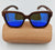 Unisex bamboo wooden sunglasses blue lens