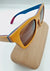 Yellow unisex bamboo wooden sunglasses