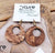 Olive tree wood earrings Big Round