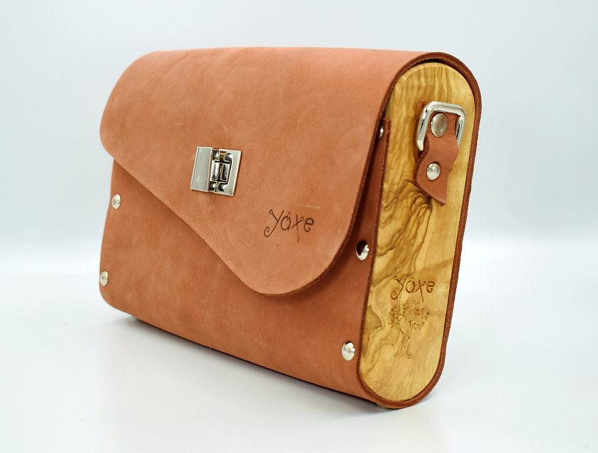 Handmade Brown Teracotta clutch Leather Women Bag