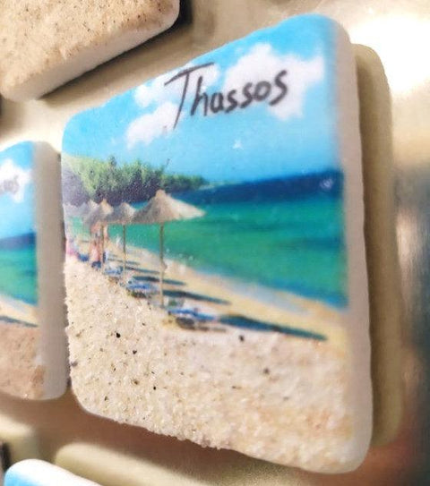 White marble Thassos Golden beach souvenir