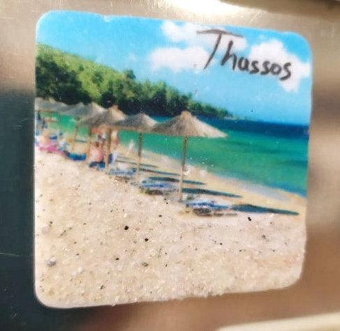 White marble Thassos Golden beach souvenir