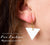 White marble earrings triangle shape statement drop