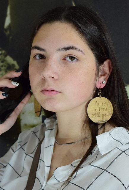 Wooden earrings jewelry - Handmade bags & jewelry Handcrafted Jewellery