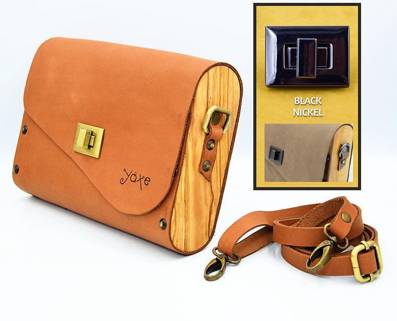 Handmade Brown Teracotta clutch Leather Women Bag