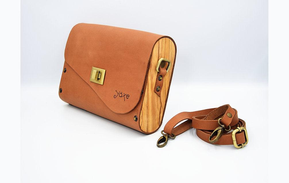 Handmade Brown Teracotta clutch Leather Women Bag