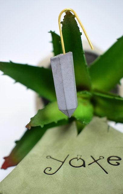 minimalistic geometric studs earrings concrete